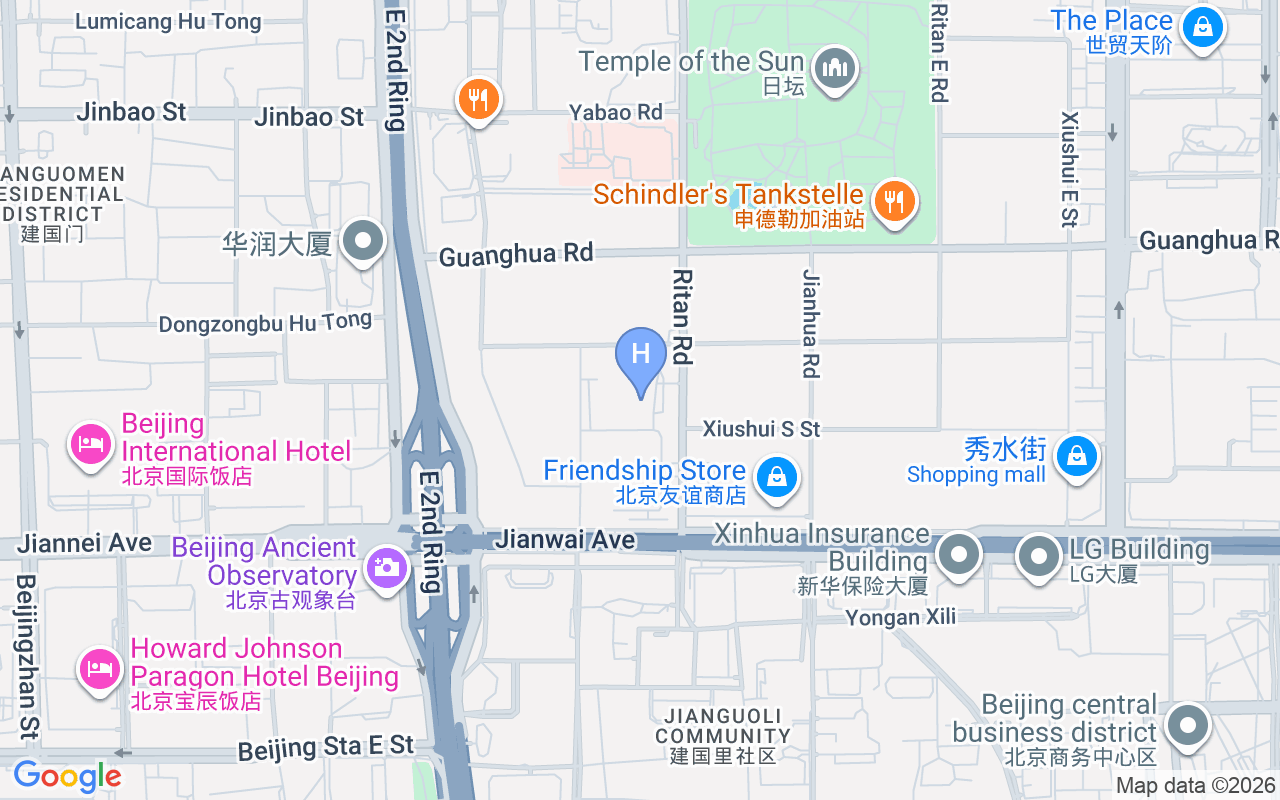 Map showing The St. Regis Beijing