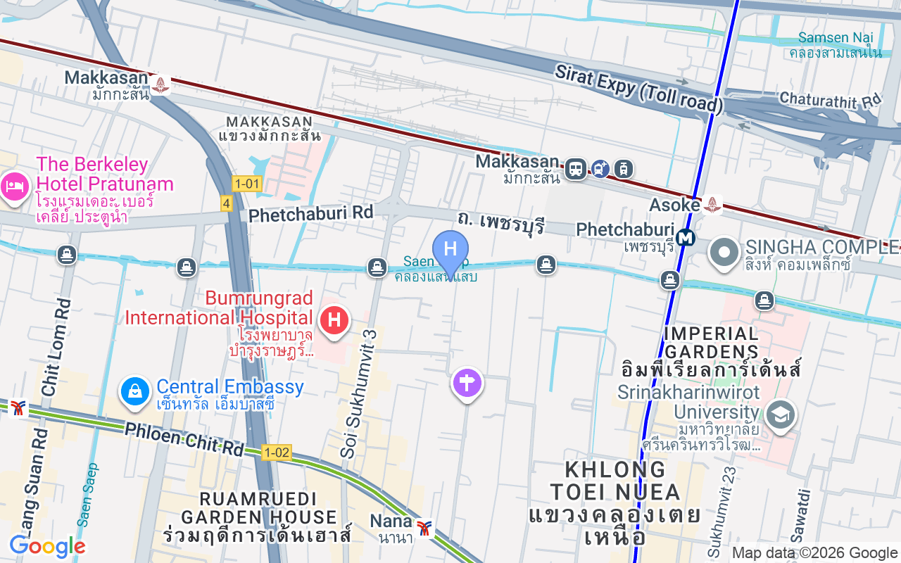 Map showing The akyra Bangkok 11