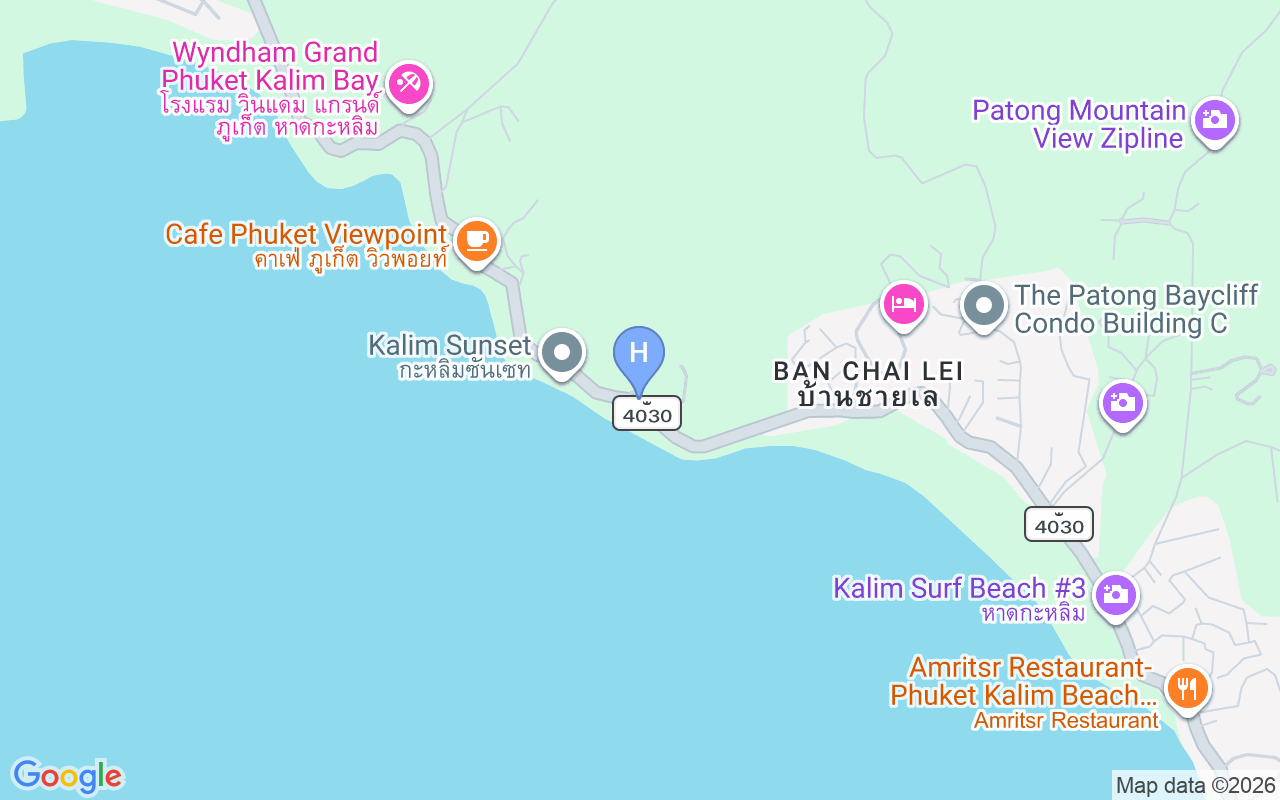 Map showing Kalima Resort & Spa