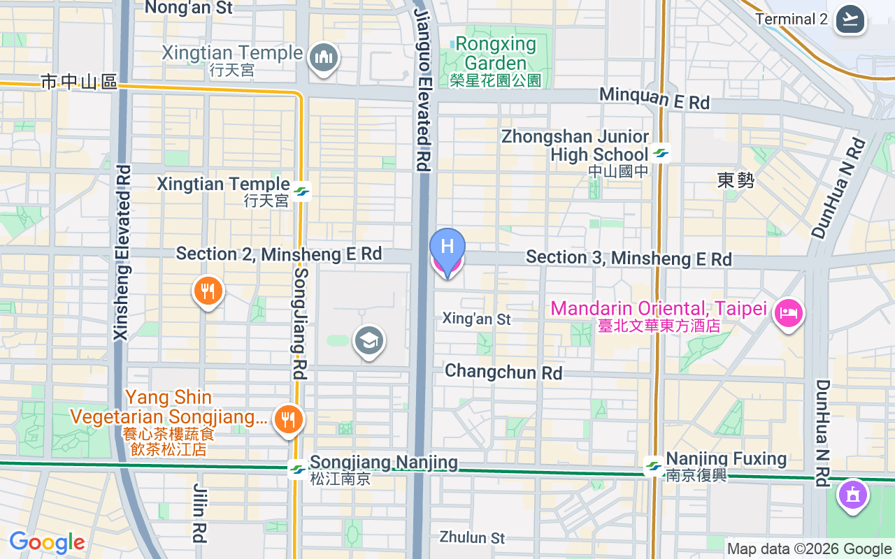 Map showing Courtyard by Marriott Taipei Downtown