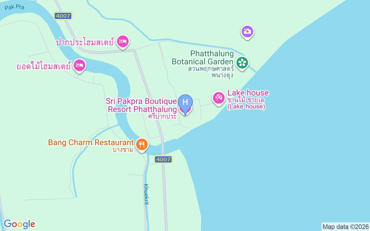 Map showing Sri Pakpra Boutique Resort Phatthalung