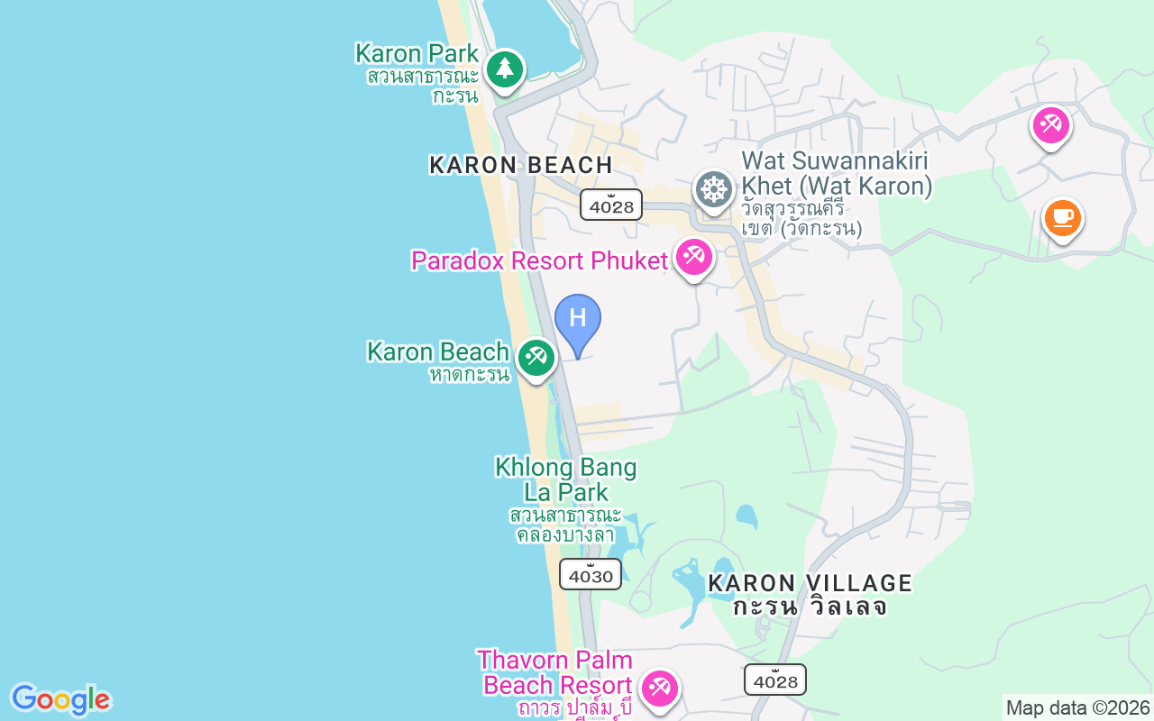 Map showing Phuket Emerald Beach Resort