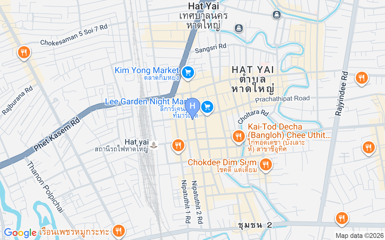 Map showing Urbanli Hatyai Hotel