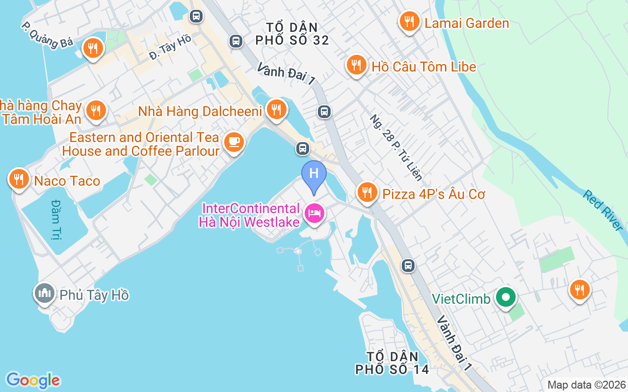 Map showing Sheraton Hanoi Hotel
