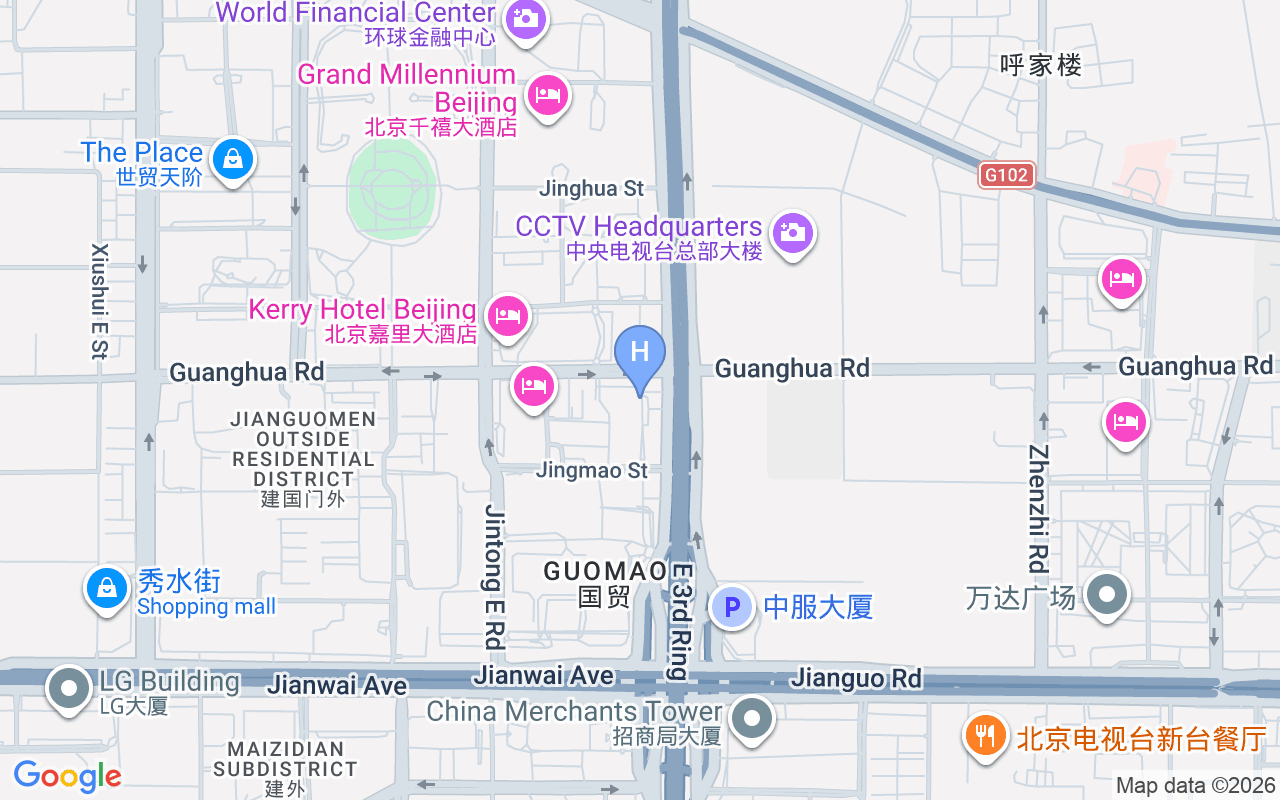 Map showing Hotel Jen Beijing by Shangri-La