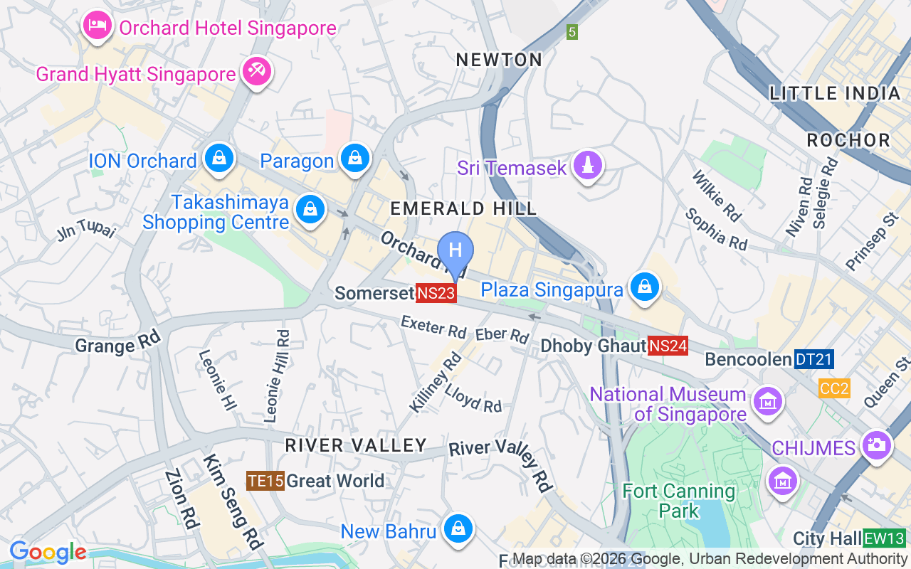 Map showing JEN Singapore Orchardgateway by Shangri-La