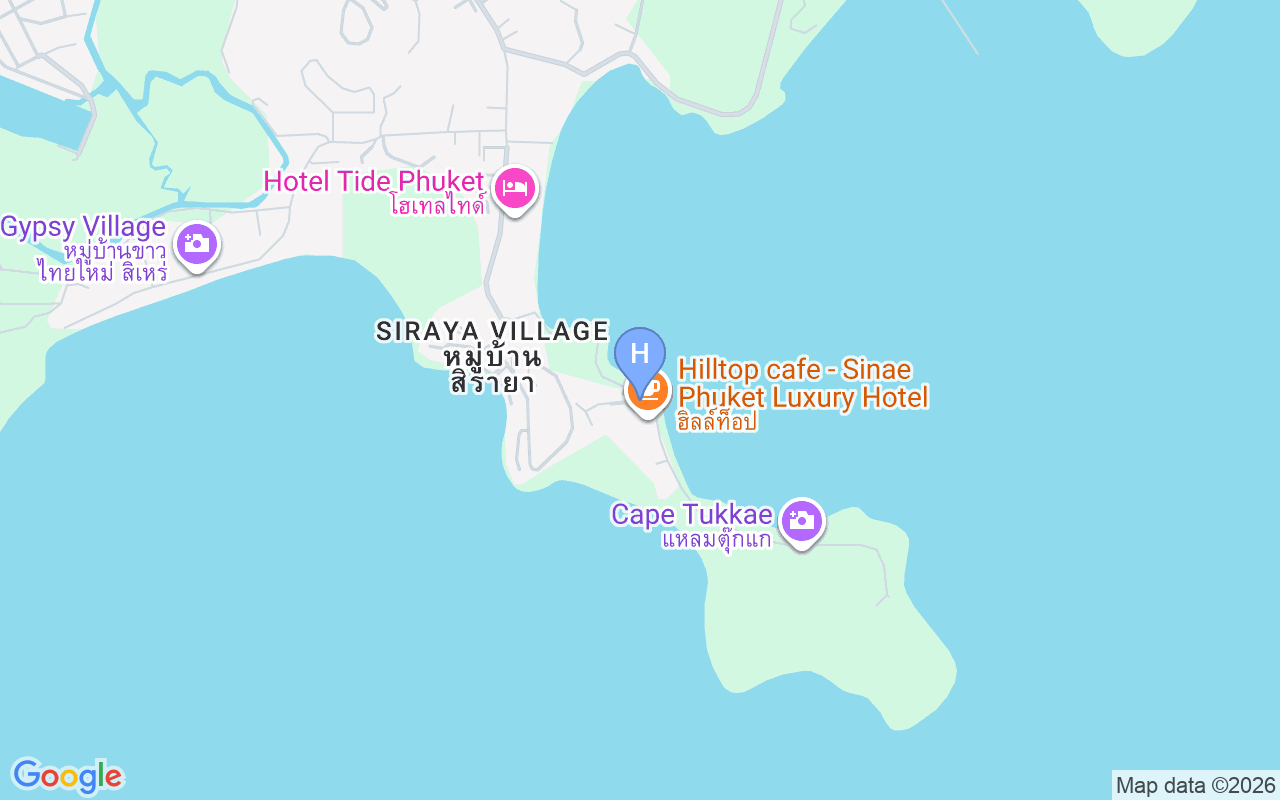 Map showing Sinae Phuket